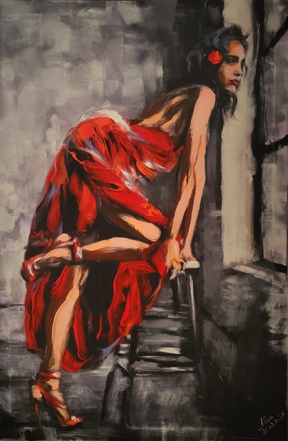 ArteDiAlina.com painting: Long Waits ....